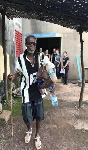 Patient number 200 leaves on foot with a smile