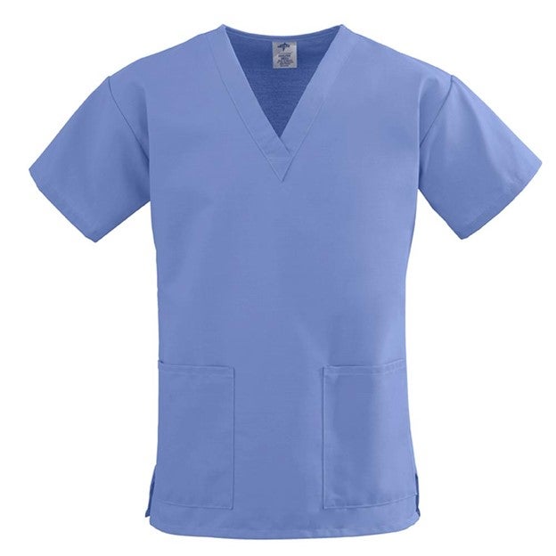 Ciel / ceil blue scrubs with pocket