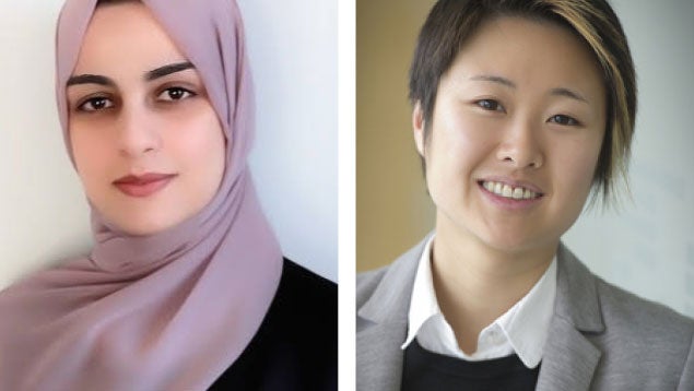 Dania Abuleil and Amy Chow; awardees of the Amit & Meena Chakma Award for Exceptional Teaching by a Student