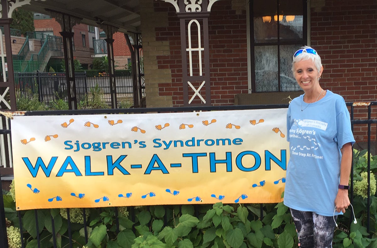 Marilyn at her annual walk-a-thon for the Sjögren’s Society of Canada