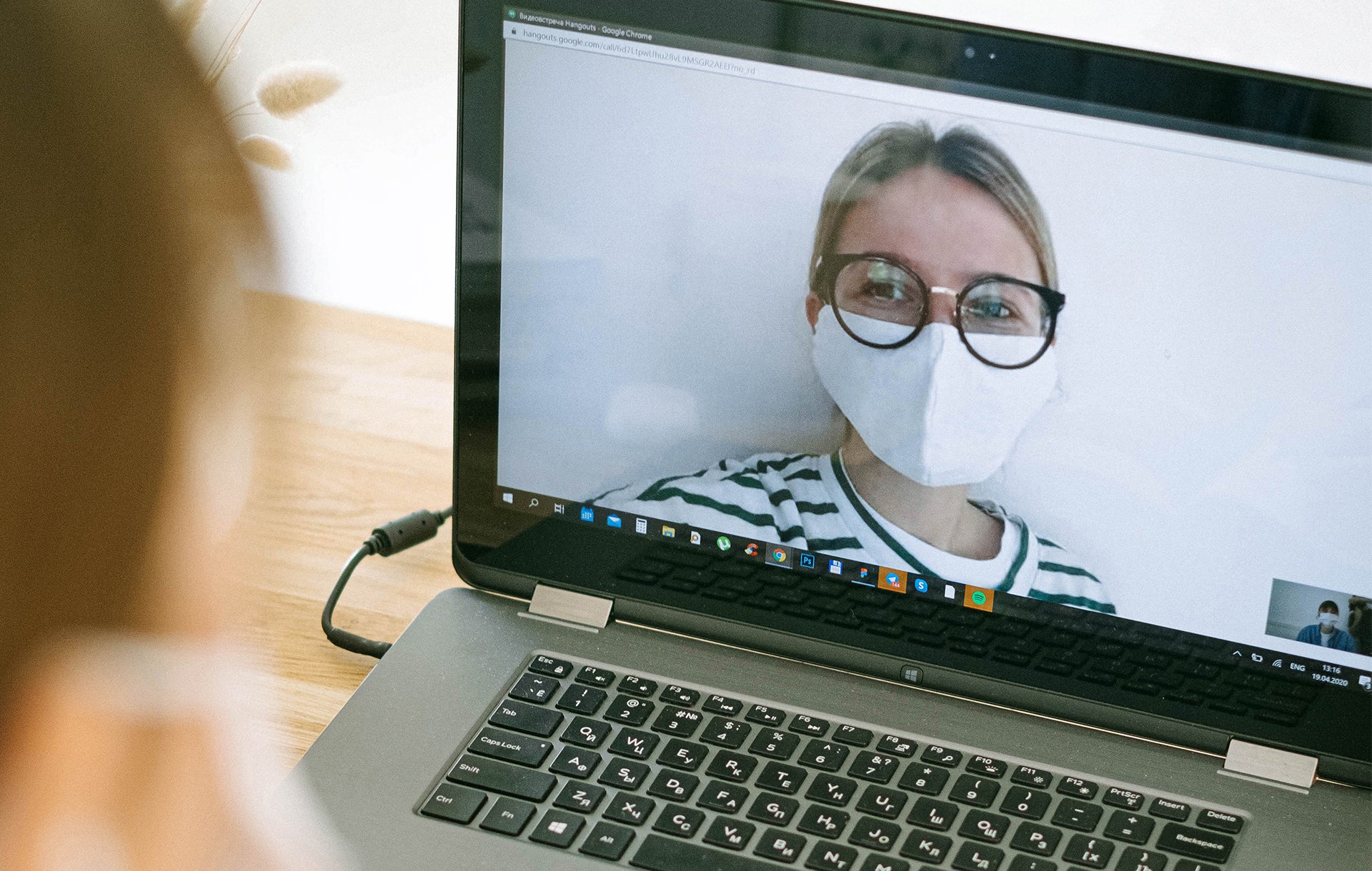 Patient participating in virtual session with health coach