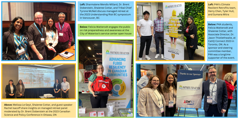 Collage of photos of the P4A team