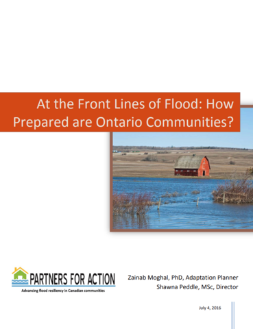 P4A Report: At the Front Lines of Flood How Prepared are Ontarion Communities