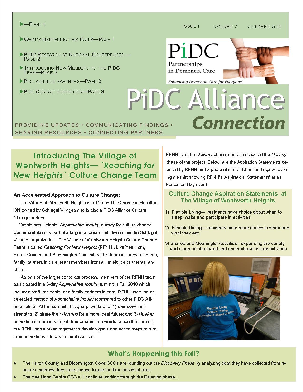 PiDC Alliance Fall 2012 Newletter