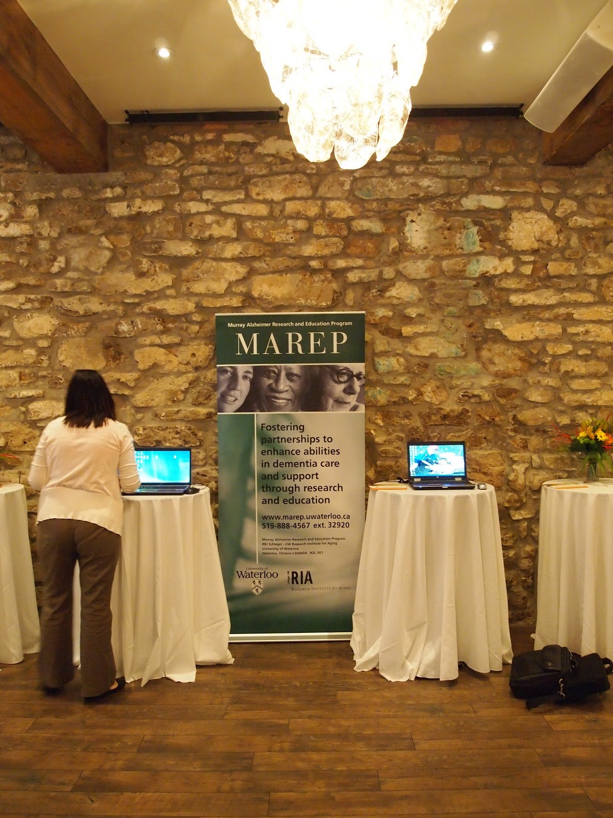 Computer Stations set up so that attendees could browse the site.