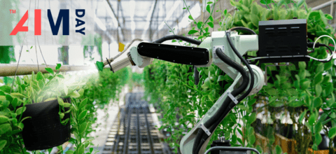 Automatic agricultural technology robot arm watering plants