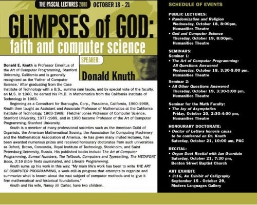 Donald Knuth handbill
