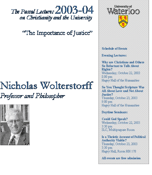 Nicholas Wolterstorff handbill