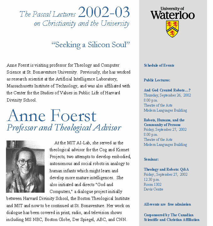 Anne Foerst handbill