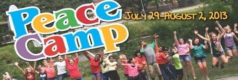Peace Camp Logo. July 29 - August 2, 2013
