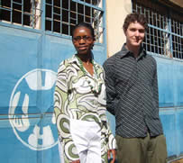 Patrick with his friend Rose, a PACS diploma grad