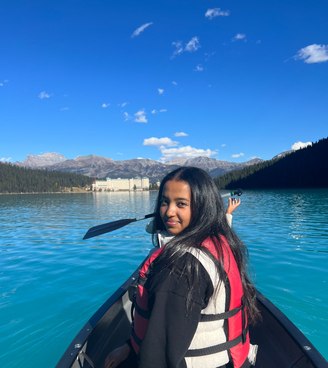 Picture of woman on boat