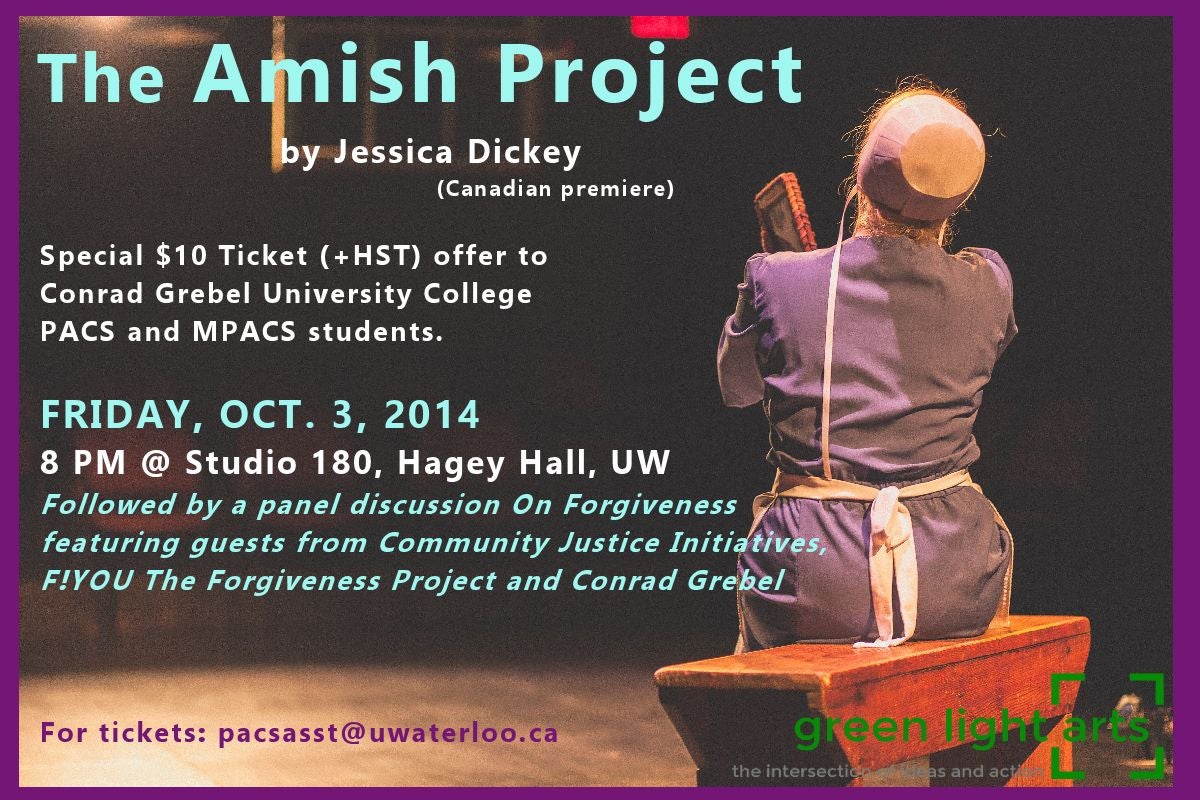 Poster for The Amish Project event