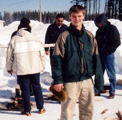 Jonathon Schmidt skiing