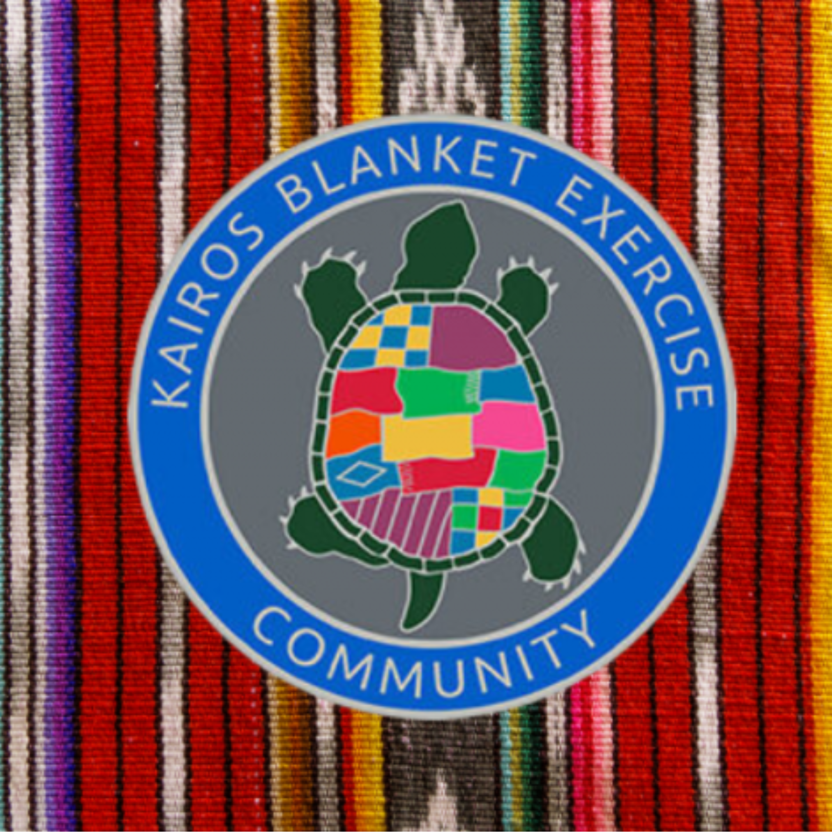 Turtle woven onto a blanket