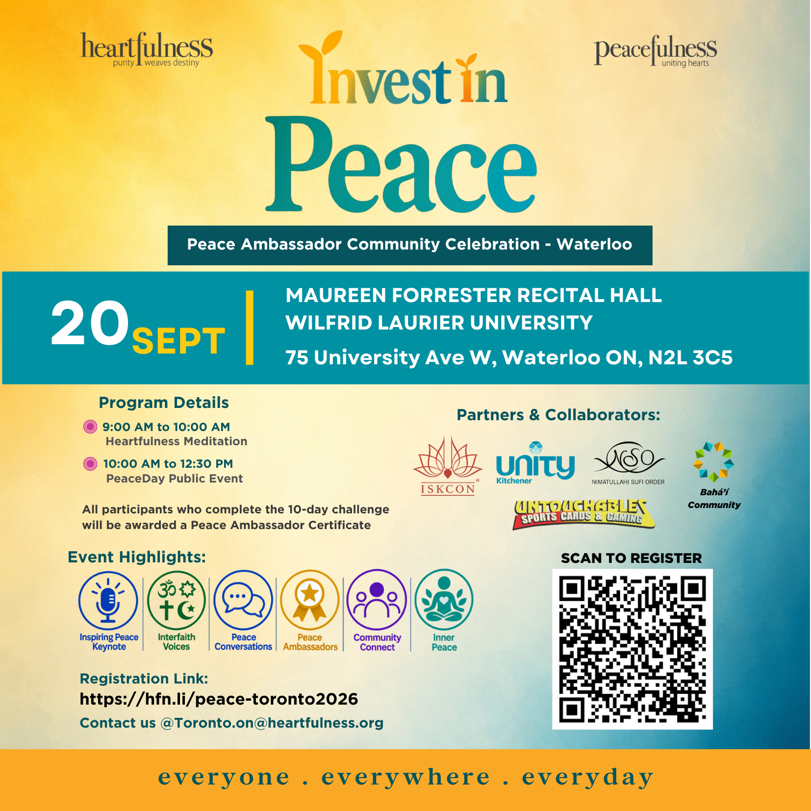 Peace Ambassador Challenge Event Poster