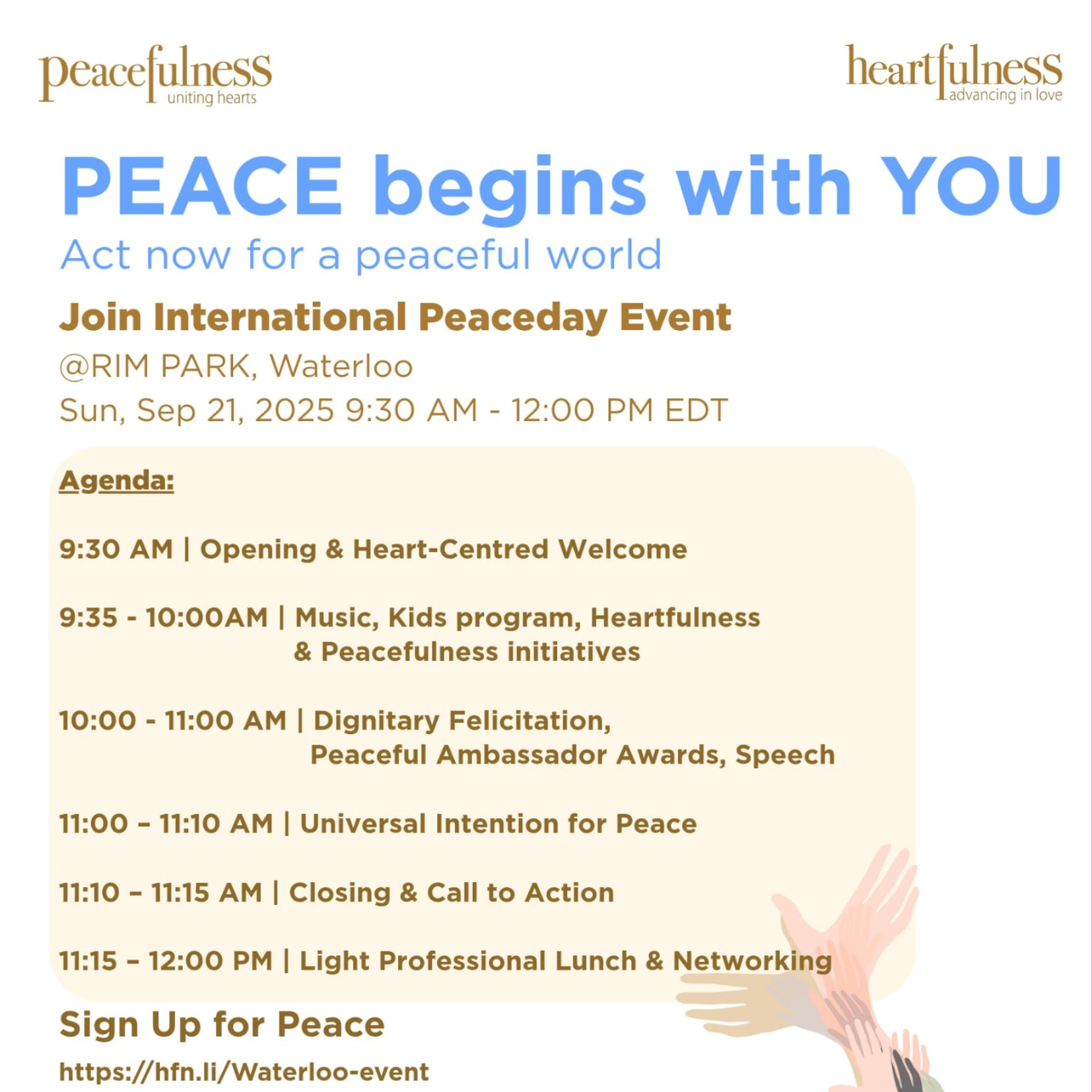 Title image for Peace Begins with You Event