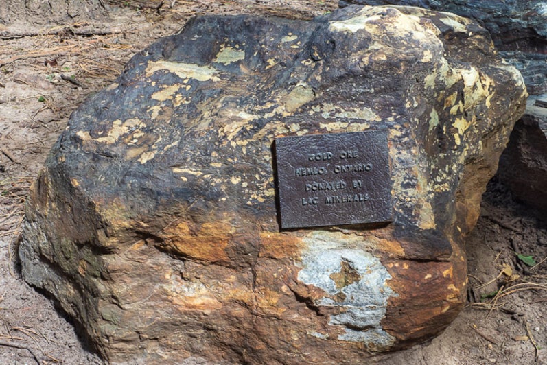 Gold ore in the Peter Russell Rock Garden