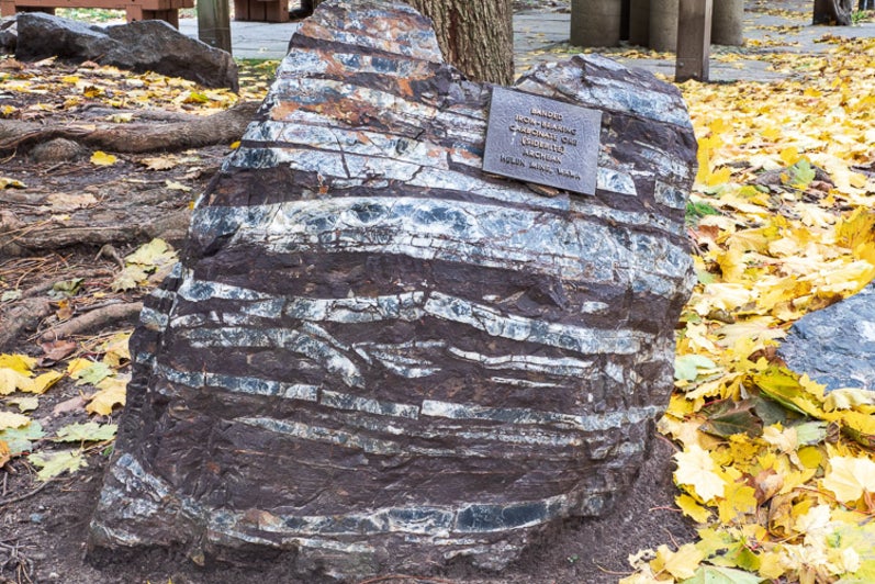 Banded iron-bearing carbonate (siderite) in the Peter Russell Rock Garden
