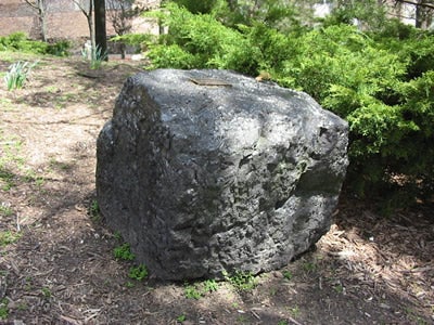 Anthracite coal in the Rock Garden.