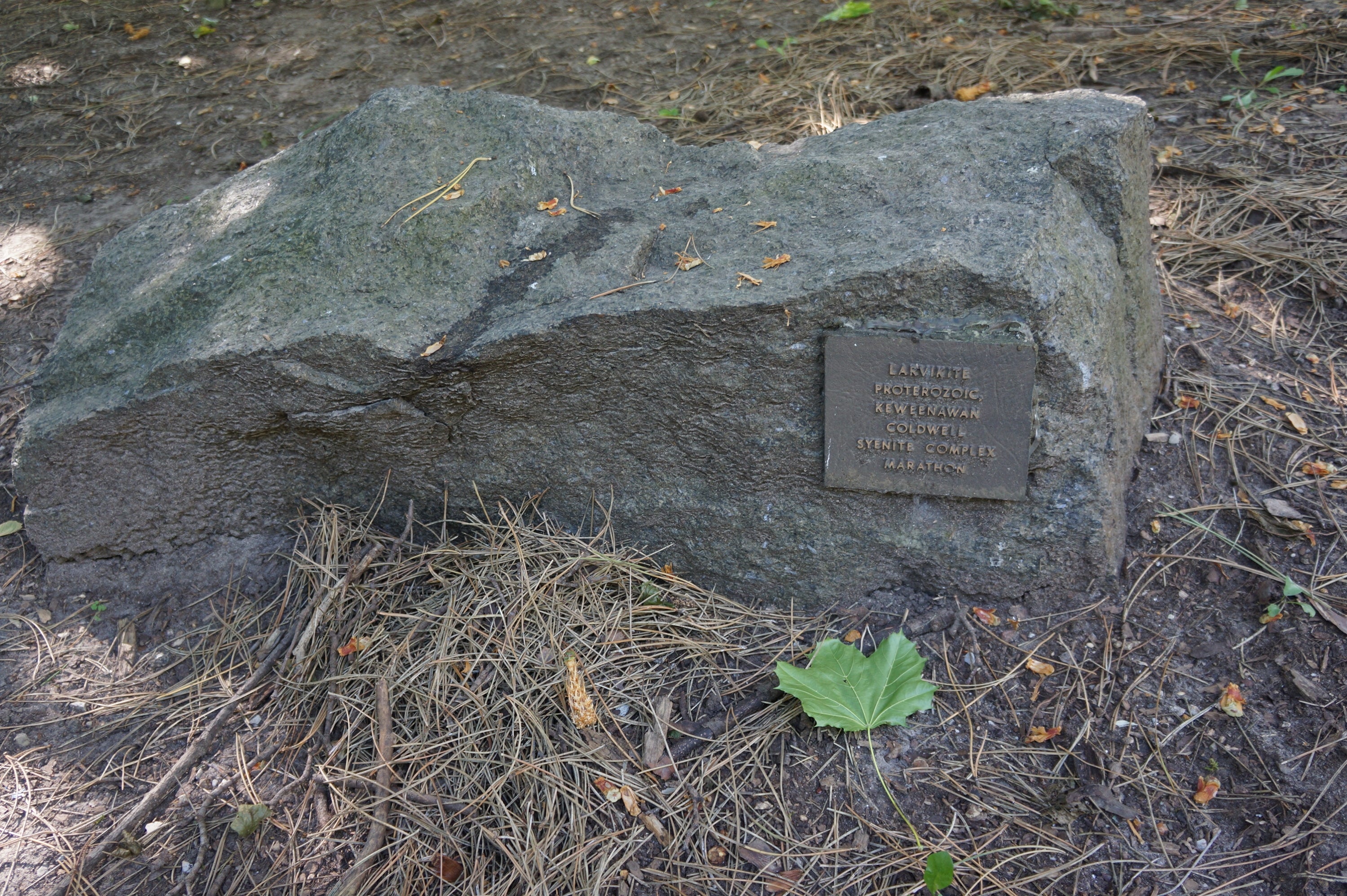 Larvikite in the Peter Russell Rock Garden