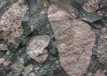A close-up view of the gowganda conglomerate.