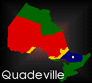 A map showing where Quadeville is in Ontario.
