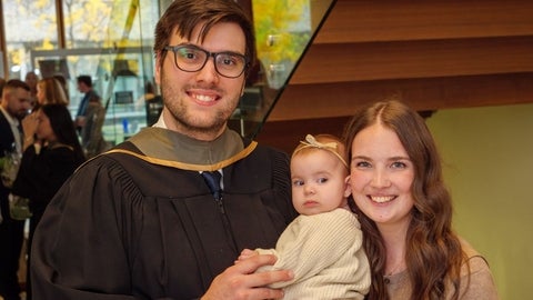 Jeremy Lee and his wife and daughter