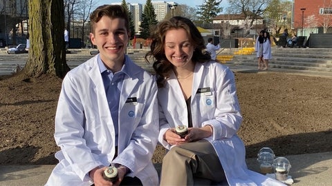 Mackenzie Gowlett and Matthew Miller smiling