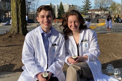 Mackenzie Gowlett and Matthew Miller smiling