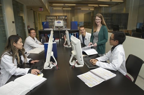 Students in meeting.