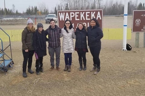 Alumnus working in Sioux Lookout group photo