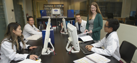 Students in meeting.