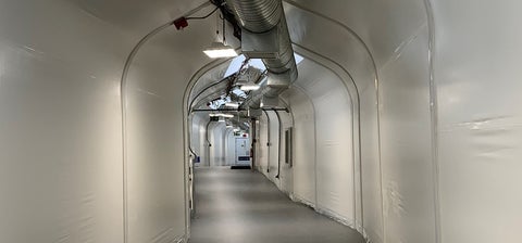 A hallway in a hospital