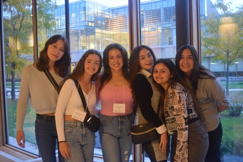 Female students smiling