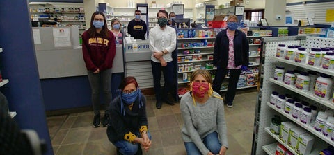 Lee Pham and her coworkers at the Preston Medical Pharmacy