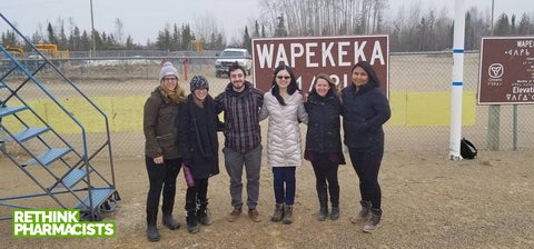 Christine and coworkers at the airport in Sioux Lookout