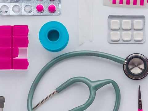 Pharmacy tools displayed