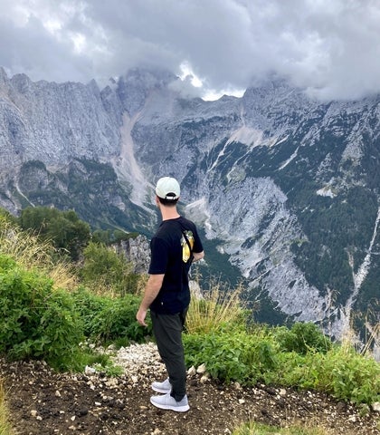 Richard Granholm overlooking Kranjska Gora 