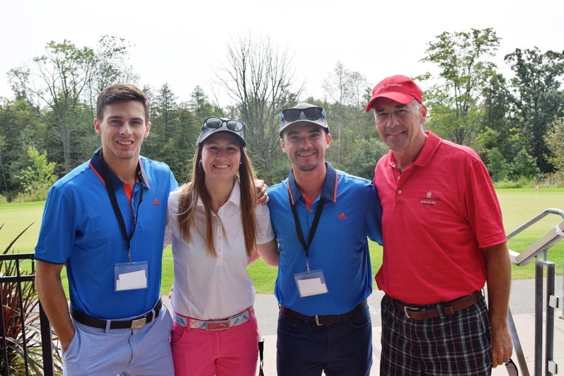 Students at golf tournament