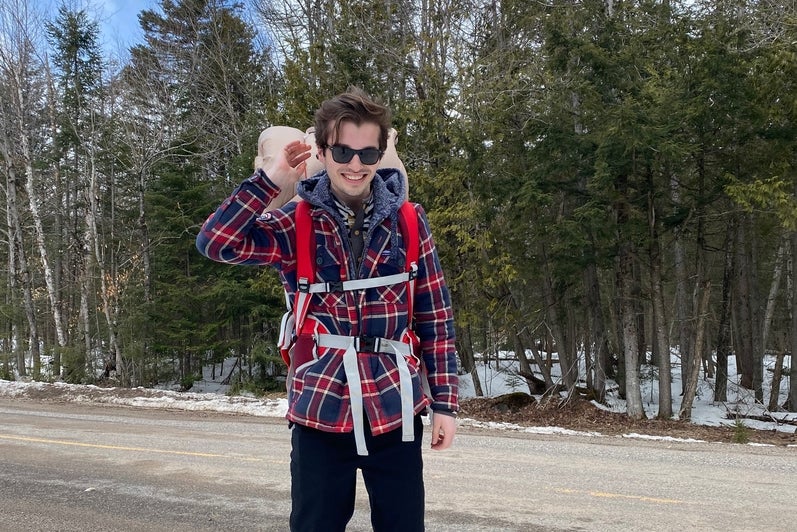 Matthew Miller snowshoeing