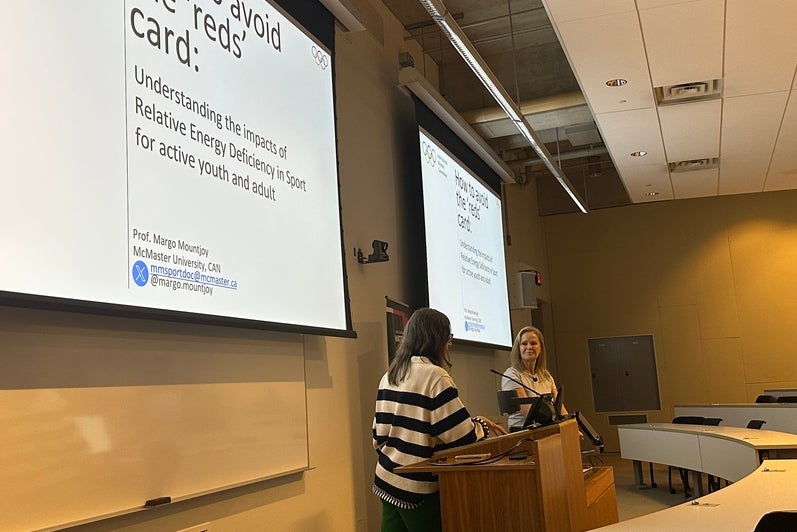 Kelly Grindrod and Margot Mountjoy in a discussion