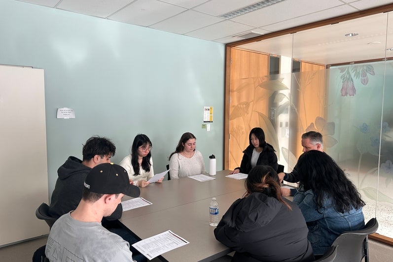 A group of students at a table