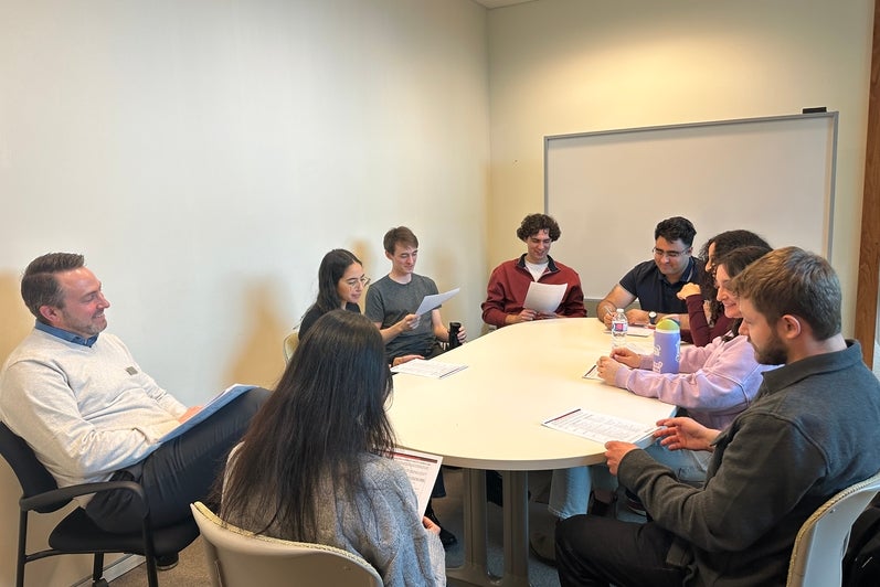 A group of students at a table