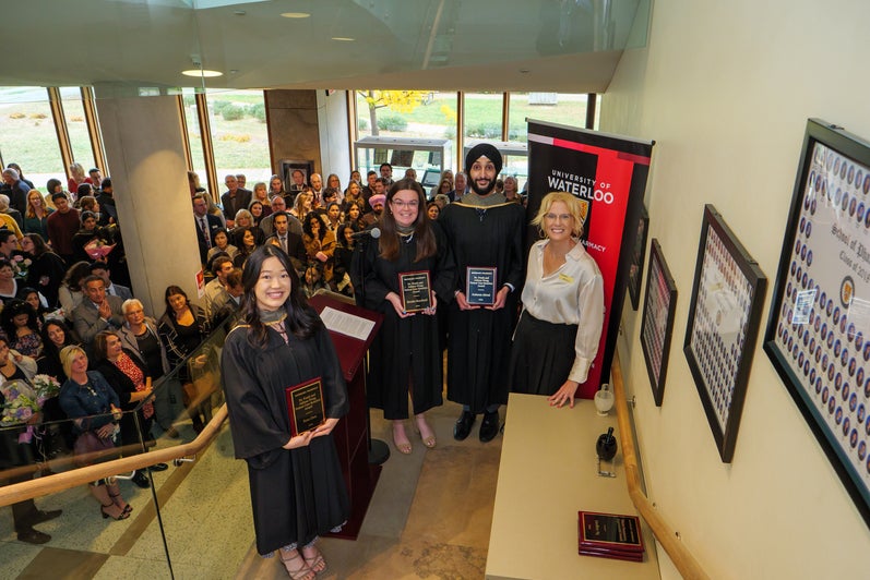 A group of people smiling