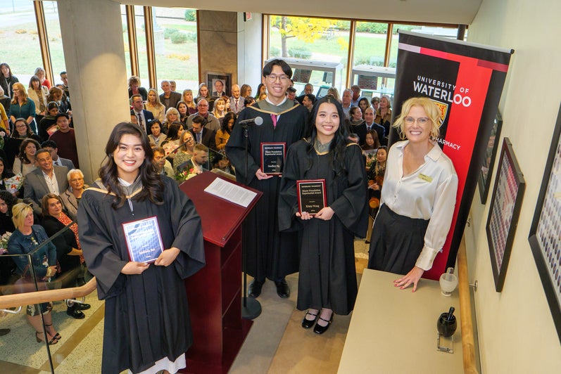 A group of people smiling