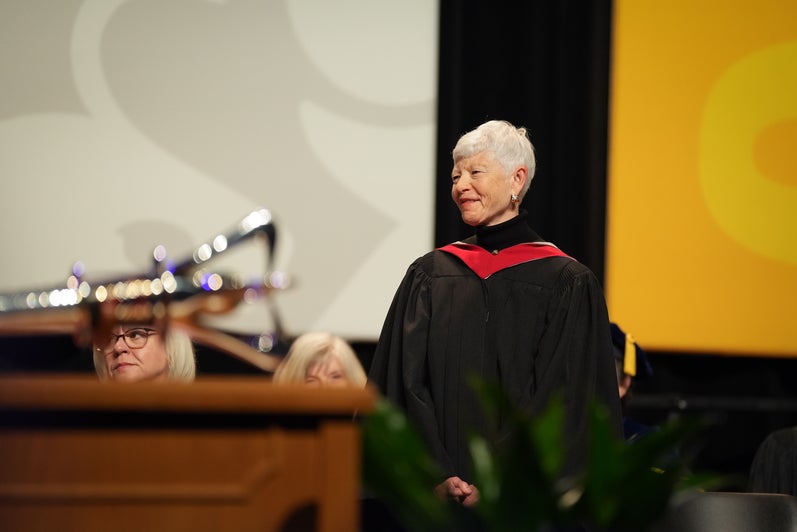 Elaine Lillie at the 2025 Faculty of Science convocation ceremony