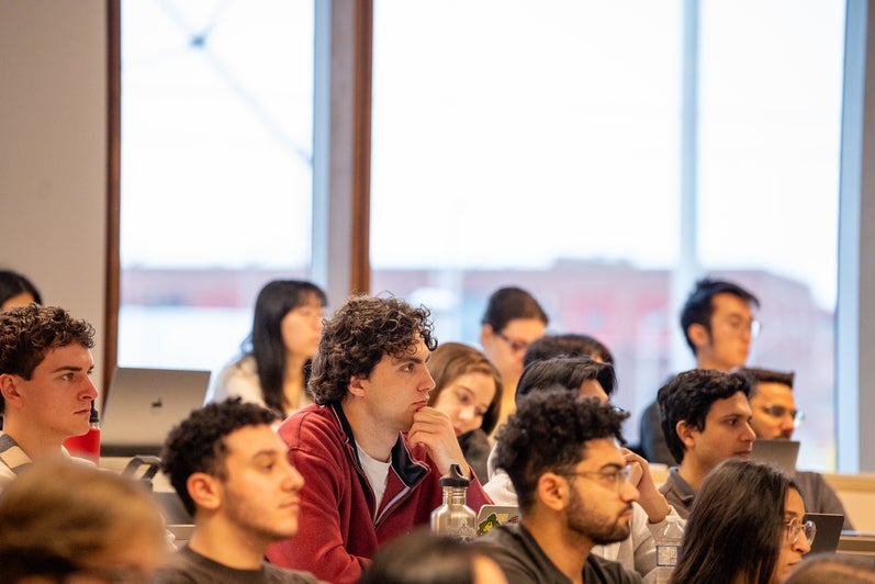 A group of students in a classroom