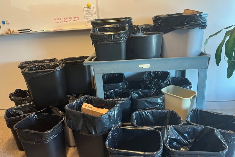 Trash bin surrender