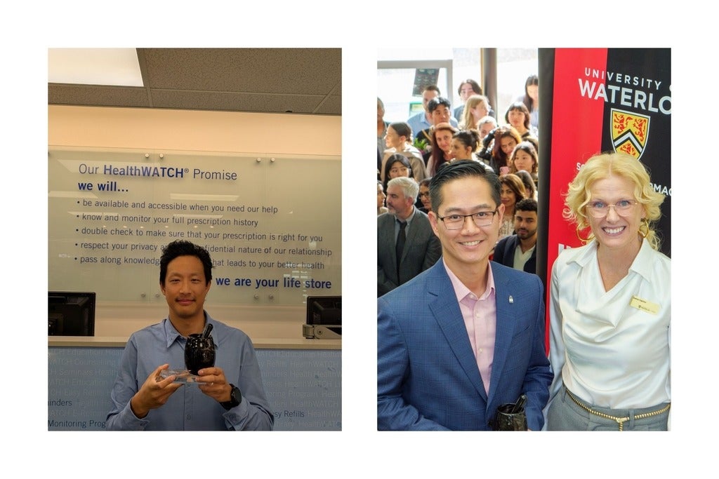 Edmund Tan and Kirk Wong holding awards